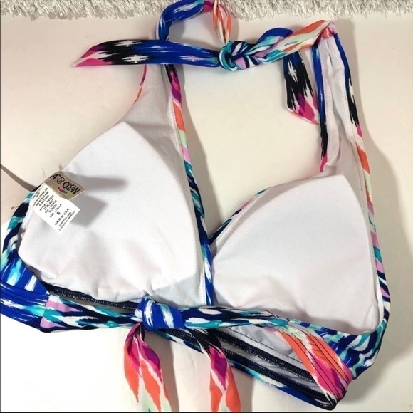 24th & Ocean Ikat Surplice Bikini Top S - Picture 5 of 6